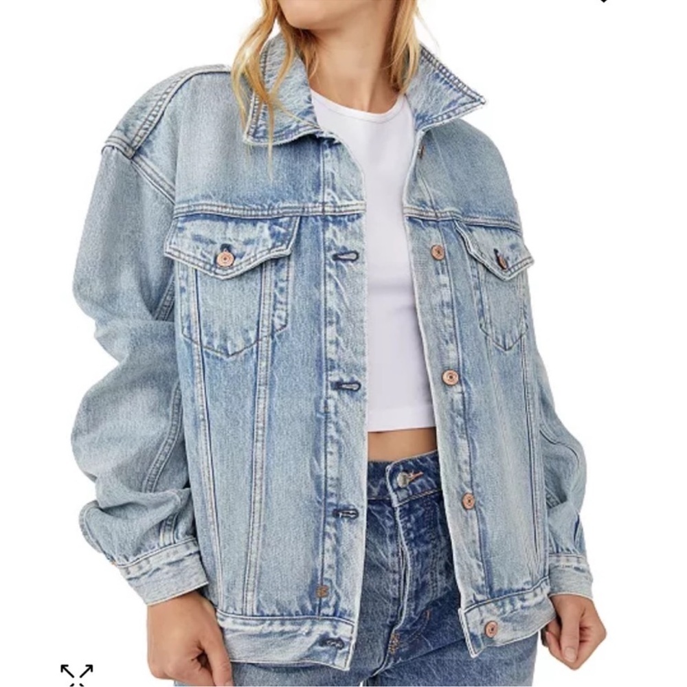 Free People Jolene Trucker Jean Jacket